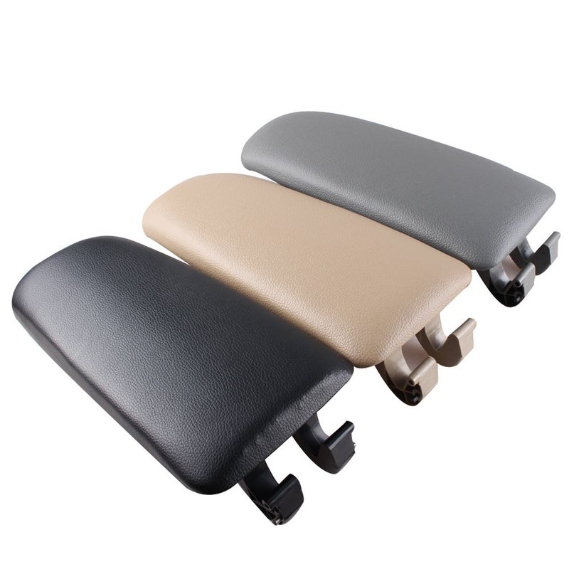 dkvaess Car Leather Armrest Center Console Armrest Cover Lid Compitable with Audi A4 B6 B7 2002-2007 Black - Image 2